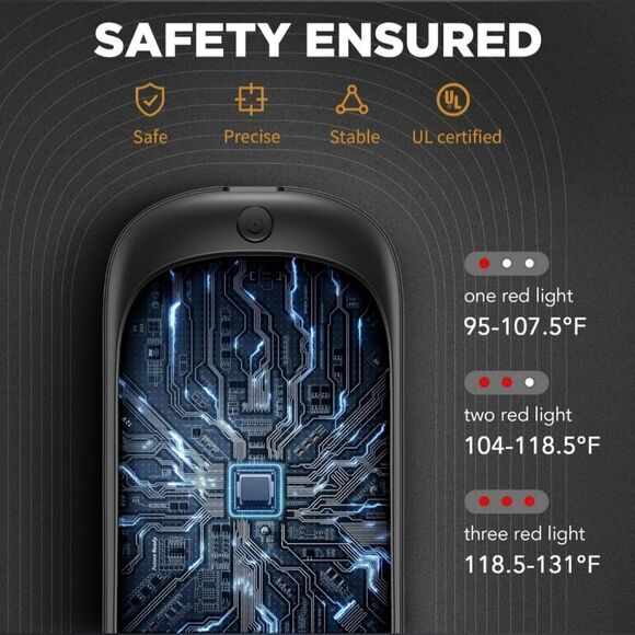 Hand Warmers Rechargeable, 7000mAh Electric Hand Warmers Up to 18Hrs 1 Pack - Picture 4 of 7